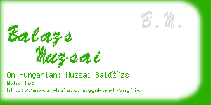 balazs muzsai business card